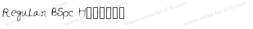 Regular B5pc H字体转换